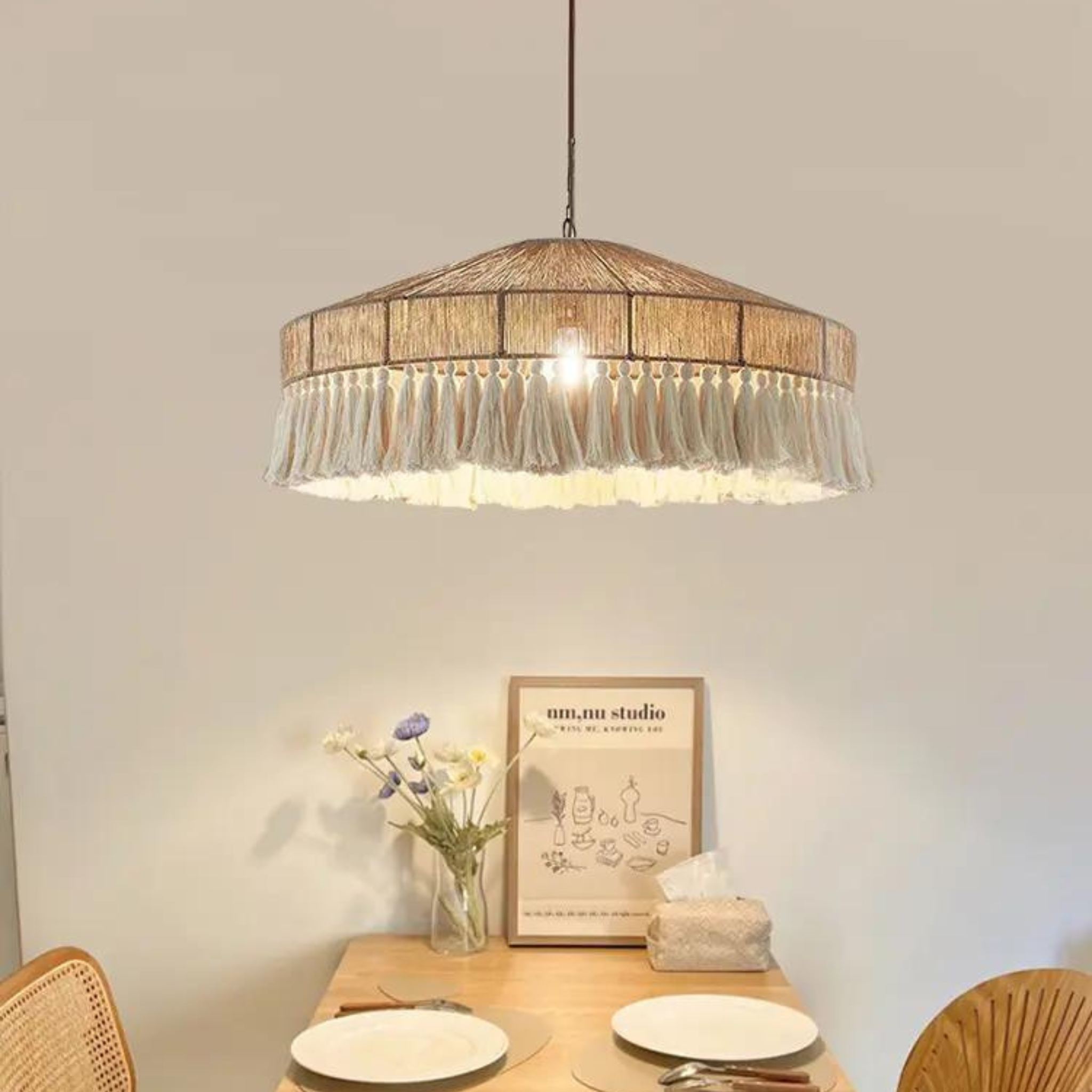 Led Hemp Rope Tassel Pendant Lamp LP-25